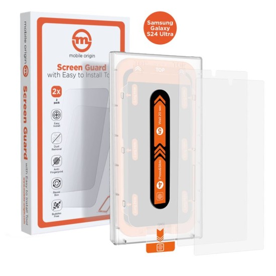 Set 2 folii sticla cu sistem de montare Mobile Origin Screen Guard pentru Samsung Galaxy S24 Ultra, transparent (, Folie Sticla Transparenta) by www.silkase.ro Set 2 folii sticla cu sistem de montare Mobile Origin Screen Guard pentru Samsung Galaxy S24 Ultra, transparent (Folie Sticla Transparenta, SGA-GS24U) by www.silkase.ro