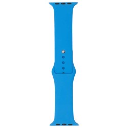 Curea Apple iWatch, SILKASE Liquid silicone, 42/44mm, albastru
