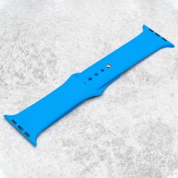 Curea Apple iWatch, SILKASE Liquid silicone, 42/44mm, albastru