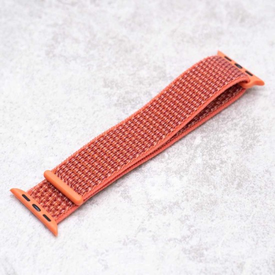Curea Apple iWatch, SILKASE Sport Fabric, 38/40mm, portocaliu/magenta (SILKASE, Curele Ceas) by www.silkase.ro SILKASE Curea Textilă Sport Apple Watch 42mm/41mm/40mm/38mm (Seria 11-1 / SE), Portocaliu/Magenta (Curele Ceas, W0125) by www.silkase.ro