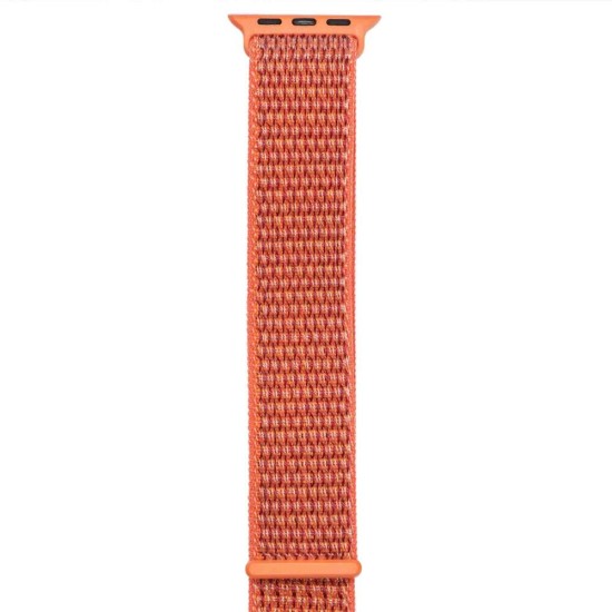 Curea Apple iWatch, SILKASE Sport Fabric, 38/40mm, portocaliu/magenta (SILKASE, Curele Ceas) by www.silkase.ro SILKASE Curea Textilă Sport Apple Watch 42mm/41mm/40mm/38mm (Seria 11-1 / SE), Portocaliu/Magenta (Curele Ceas, W0125) by www.silkase.ro