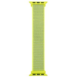SILKASE Curea Textilă Sport Apple Watch 42mm/41mm/40mm/38mm (Seria 11-1 / SE), Galben Fluo