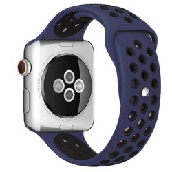 SILKASE Curea Sport Silicon Lichid Apple Watch 42/41/40/38mm (Seria 11/SE), Mov/Negru