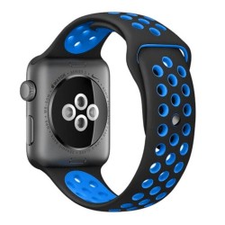 SILKASE Curea Sport Silicon Lichid Apple Watch 49/46/45/44/42mm (Ultra 3-1/Seria 11-1/SE), Negru/Albastru SILKASE Curea Sport Silicon Lichid Apple Watch 49/46/45/44/42mm (Ultra 3-1/Seria 11-1/SE), Negru/Albastru