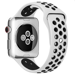 SILKASE Curea Sport Silicon Lichid Apple Watch 49/46/45/44/42mm (Ultra 3-1/Seria 11-1/SE), Alb Gri/Negru SILKASE Curea Sport Silicon Lichid Apple Watch 49/46/45/44/42mm (Ultra 3-1/Seria 11-1/SE), Alb Gri/Negru