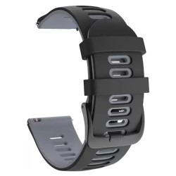 SILKASE Curea Elite Silicon Lichid Smartwatch (22mm), Negru/Gri