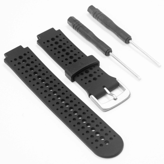 Curea GARMIN Rugged Silicon Lichid Forerunner (15mm), Negru (SmartWatch & Ceas, W1137) by www.silkase.ro
