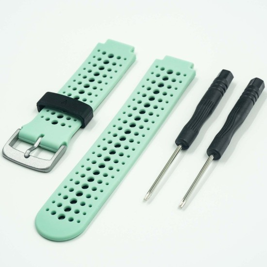 Curea Garmin Forerunner, Rugged Liquid silicone, 15mm, cyan/negru (SILKASE, SmartWatch & Ceas) by www.silkase.ro Curea GARMIN Rugged Silicon Lichid Forerunner (15mm), Cyan/Negru (SmartWatch & Ceas, W1139) by www.silkase.ro
