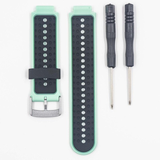 Curea Garmin Forerunner, Rugged Liquid silicone, 15mm, cyan/negru (SILKASE, SmartWatch & Ceas) by www.silkase.ro Curea GARMIN Rugged Silicon Lichid Forerunner (15mm), Cyan/Negru (SmartWatch & Ceas, W1139) by www.silkase.ro