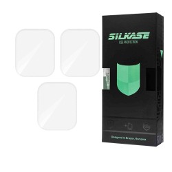 SILKASE Set 3 Folii Silicon Regenerabil Full-display Apple Watch 42/41/40/38mm (Seria 11/9/8/SE), Lucios