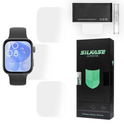 SILKASE Set 3 Folii Silicon Regenerabil Full-display Huawei Watch Fit 3 (43x32mm - 1.82 inch), Mat