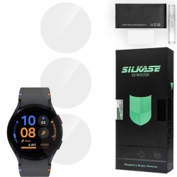 SILKASE Set 3 Folii Silicon Regenerabil Full-display Samsung Galaxy Watch FE (40mm - 1.2 inch), Lucios SILKASE Set 3 Folii Silicon Regenerabil Full-display Samsung Galaxy Watch FE (40mm - 1.2 inch), Lucios