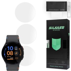 SILKASE Set 3 Folii Silicon Regenerabil Full-display Samsung Galaxy Watch FE (40mm - 1.2 inch), Mat