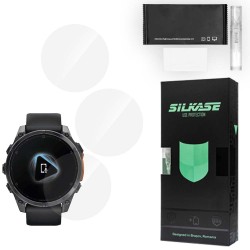 SILKASE Set 3 Folii Silicon Regenerabil Full-display Garmin Fenix 8 (42mm - 1.2 inch), Lucios