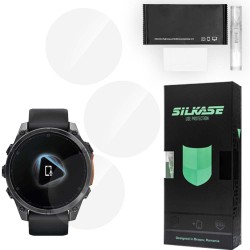 SILKASE Set 3 Folii Silicon Regenerabil Full-display Garmin Fenix 8 (51mm - 1.4 inch), Lucios