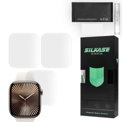 SILKASE Set 3 Folii Silicon Regenerabil Full-display Apple Watch 42/41/40/38mm (Seria 11/9/8/SE), Mat