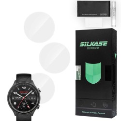 SILKASE Set 3 Folii Silicon Regenerabil Full-display OnePlus Watch 2R (46mm - 1.43 inch), Lucios