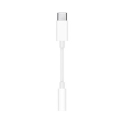 Adaptor Apple Original USB-C la Jack 3,5 mm MU7E2ZM/A, Alb