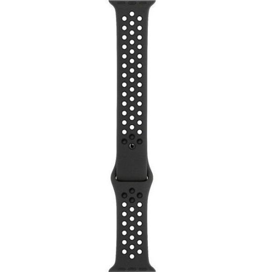 Curea Originală Apple Nike Sport Band pentru Apple Watch 40mm, Antracit/Negru Curea Originală Apple Nike Sport Band pentru Apple Watch 40mm, Antracit/Negru (Bakr, MX8C2FE/A) by www.silkase.ro