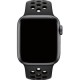 Curea Originală Apple Nike Sport Band pentru Apple Watch 40mm, Antracit/Negru Curea Originală Apple Nike Sport Band pentru Apple Watch 40mm, Antracit/Negru (Bakr, MX8C2FE/A) by www.silkase.ro