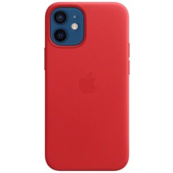 Husă Originală Apple MagSafe pentru iPhone 12 Mini, Piele Naturală, Red