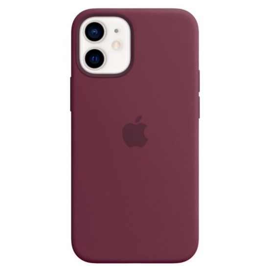 Husa Originală Apple Silicone Case cu MagSafe pentru iPhone 12 Mini, Plum (Prună) Husa Originală Apple Silicone Case cu MagSafe pentru iPhone 12 Mini, Plum (Prună) (Bakr, MHKQ3ZM/A) by www.silkase.ro