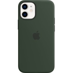 Husă Apple Silicone Case cu MagSafe pentru iPhone 12 Mini, Cypress Green (MHKR3ZM/A)