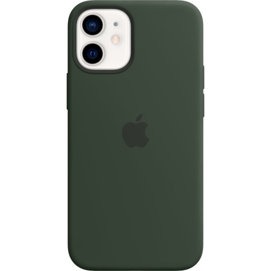 Husă Apple Silicone Case cu MagSafe pentru iPhone 12 Mini, Cypress Green (MHKR3ZM/A) (Bakr, MHKR3ZM/A) by www.silkase.ro
