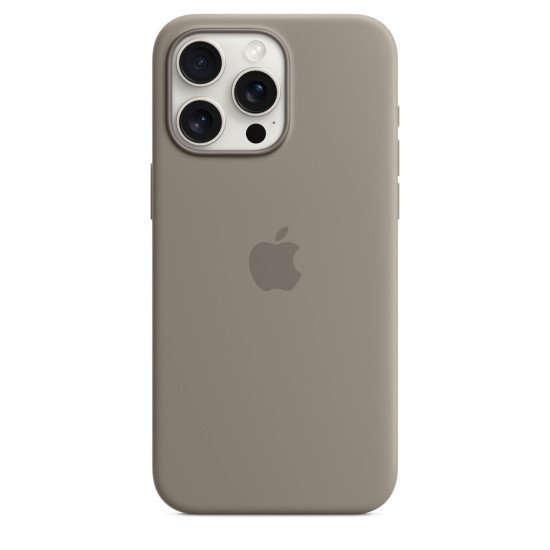 Husă de protecție Apple Silicone Case cu MagSafe pentru iPhone 15 Pro Max, Clay (MT1Q3ZM/A) (Bakr, MT1Q3ZM/A) by www.silkase.ro