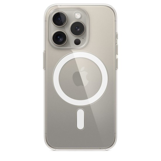 Husa Originală Apple Clear Case cu MagSafe pentru iPhone 15 Pro, Transparentă Husa Originală Apple Clear Case cu MagSafe pentru iPhone 15 Pro, Transparentă (Bakr, MT223ZM/A) by www.silkase.ro