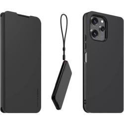 Husa Originală Made for Xiaomi tip Carte cu Șnur pentru Xiaomi Redmi 12 4G/5G, Neagră
