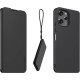 Husa Originală Made for Xiaomi tip Carte cu Șnur pentru Xiaomi Redmi 12 4G/5G, Neagră (Bakr, WIFOLIOREDMI12NDR) by www.silkase.ro