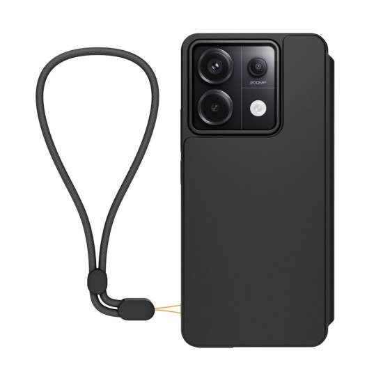 Husă Tip Carte cu Șnur pentru Xiaomi Redmi Note 13 Pro 5G, Negru (Redmi Note 13 Pro, WIFOLIONOTE13PRO5GNDR) by www.silkase.ro