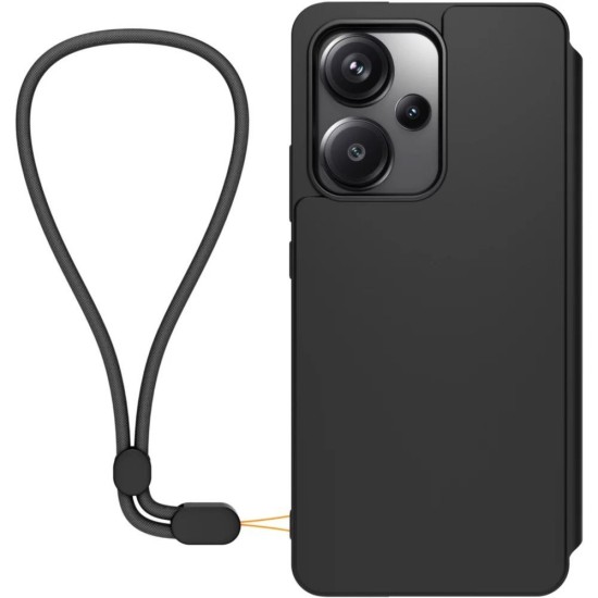Husă Xiaomi Book Case cu Șnur pentru Xiaomi Redmi Note 13 Pro+ 5G, Black (Redmi Note 13 Pro+, WIFOLIONOTE13PROP5GNDR) by www.silkase.ro