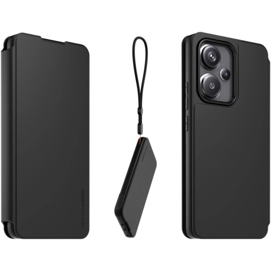 Husă Xiaomi Book Case cu Șnur pentru Xiaomi Redmi Note 13 Pro+ 5G, Black (Redmi Note 13 Pro+, WIFOLIONOTE13PROP5GNDR) by www.silkase.ro