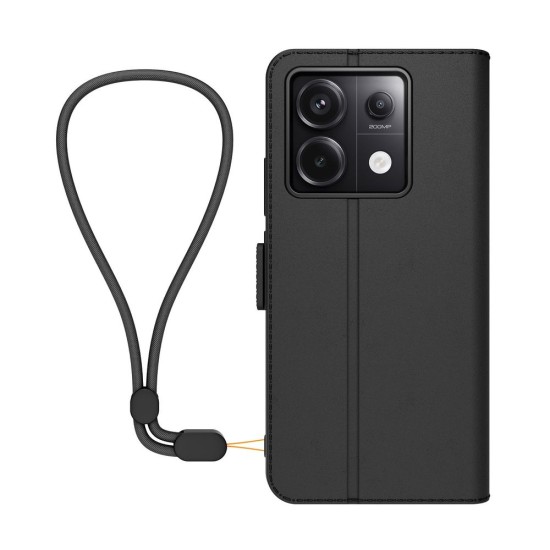 Husă Tip Carte Book Stand cu Șnur pentru Xiaomi Redmi Note 13 Pro 5G, Negru (Redmi Note 13 Pro, WISTANDNOTE13PRO5GN) by www.silkase.ro