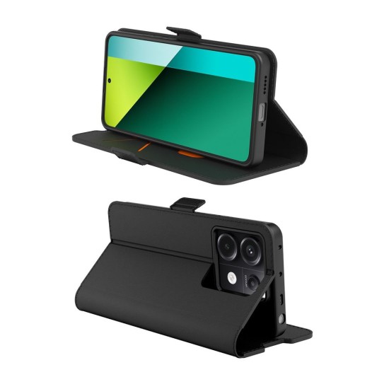 Husă Tip Carte Book Stand cu Șnur pentru Xiaomi Redmi Note 13 Pro 5G, Negru (Redmi Note 13 Pro, WISTANDNOTE13PRO5GN) by www.silkase.ro