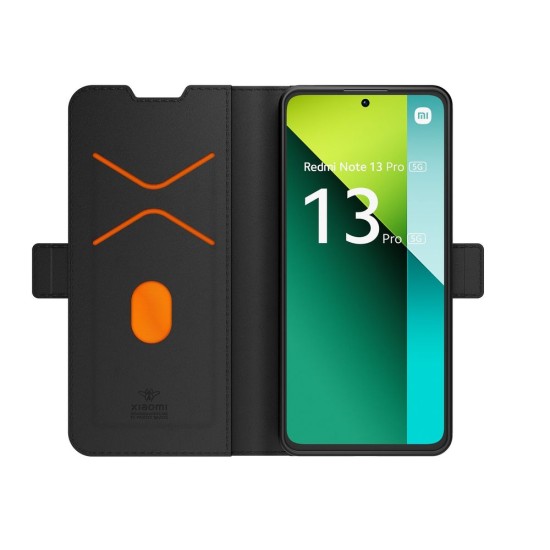 Husă Tip Carte Book Stand cu Șnur pentru Xiaomi Redmi Note 13 Pro 5G, Negru (Redmi Note 13 Pro, WISTANDNOTE13PRO5GN) by www.silkase.ro
