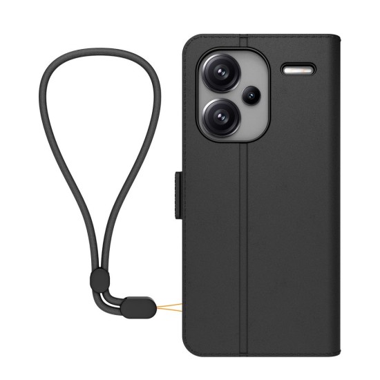 Husă Tip Carte Xiaomi Book Stand Case cu Șnur pentru Xiaomi Redmi Note 13 Pro+ 5G, Negru (Redmi Note 13 Pro+, WISTANDNOTE13PROP5GN) by www.silkase.ro