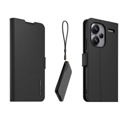 Husă Tip Carte Xiaomi Book Stand Case cu Șnur pentru Xiaomi Redmi Note 13 Pro+ 5G, Negru