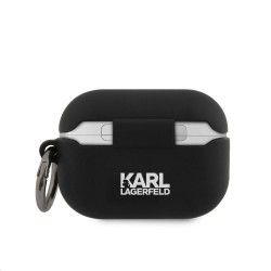 Husa Karl Lagerfeld Rue St Guillaume Silicone pentru AirPods Pro, Neagra
