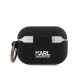 Husa Karl Lagerfeld Rue St Guillaume Silicone pentru AirPods Pro, Neagra (Bakr, KLACAPSILRSGBK) by www.silkase.ro