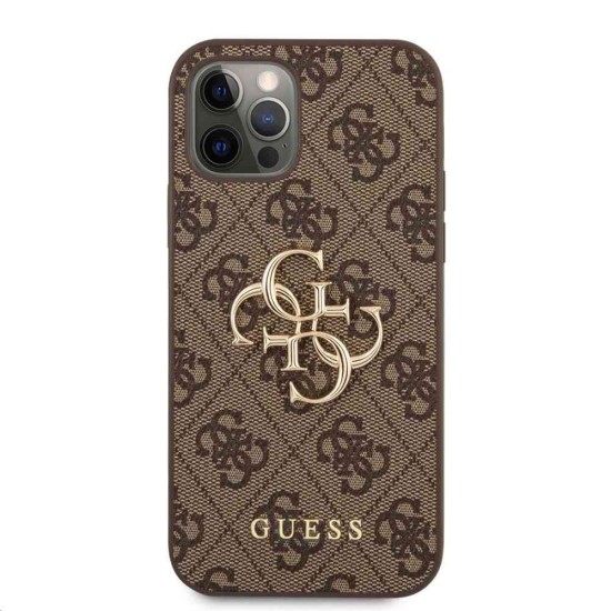 Husa Guess PU 4G Metal Logo pentru iPhone 12 / 12 Pro, Maro Husa Guess PU 4G Metal Logo pentru iPhone 12 / 12 Pro, Maro (Bakr, GUHCP12M4GMGBR) by www.silkase.ro