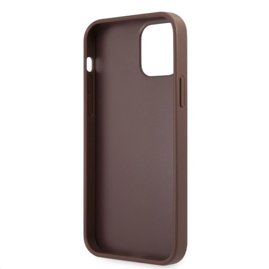 Husa Guess PU 4G Metal Logo pentru iPhone 12 / 12 Pro, Maro Husa Guess PU 4G Metal Logo pentru iPhone 12 / 12 Pro, Maro (Bakr, GUHCP12M4GMGBR) by www.silkase.ro