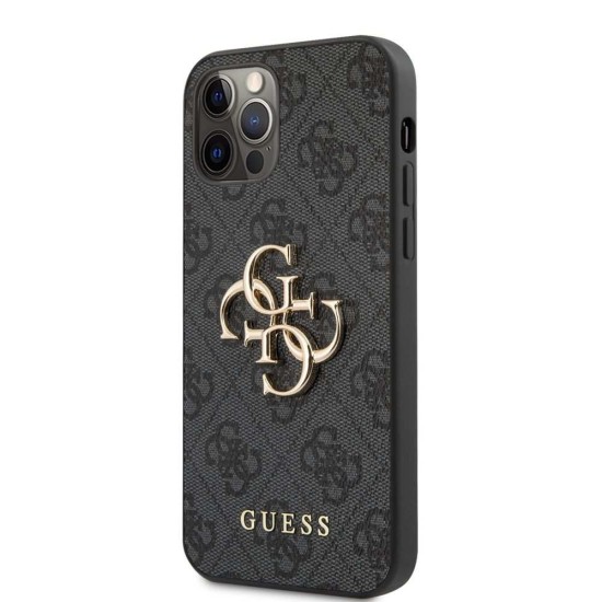 Husa Guess PU 4G Metal Logo pentru iPhone 12 / 12 Pro, Gri Husa Guess PU 4G Metal Logo pentru iPhone 12 / 12 Pro, Gri (Bakr, GUHCP12M4GMGGR) by www.silkase.ro