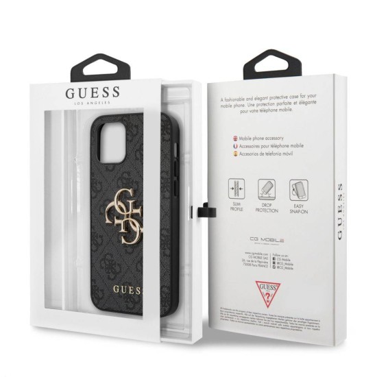 Husa Guess PU 4G Metal Logo pentru iPhone 12 / 12 Pro, Gri Husa Guess PU 4G Metal Logo pentru iPhone 12 / 12 Pro, Gri (Bakr, GUHCP12M4GMGGR) by www.silkase.ro