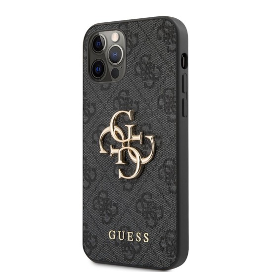 Husă Premium Guess PU 4G Metal Logo pentru iPhone 12 Pro Max, Gri Husă Premium Guess PU 4G Metal Logo pentru iPhone 12 Pro Max, Gri (Bakr, GUHCP12L4GMGGR) by www.silkase.ro