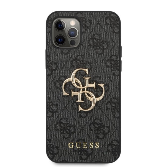 Husă Premium Guess PU 4G Metal Logo pentru iPhone 12 Pro Max, Gri Husă Premium Guess PU 4G Metal Logo pentru iPhone 12 Pro Max, Gri (Bakr, GUHCP12L4GMGGR) by www.silkase.ro