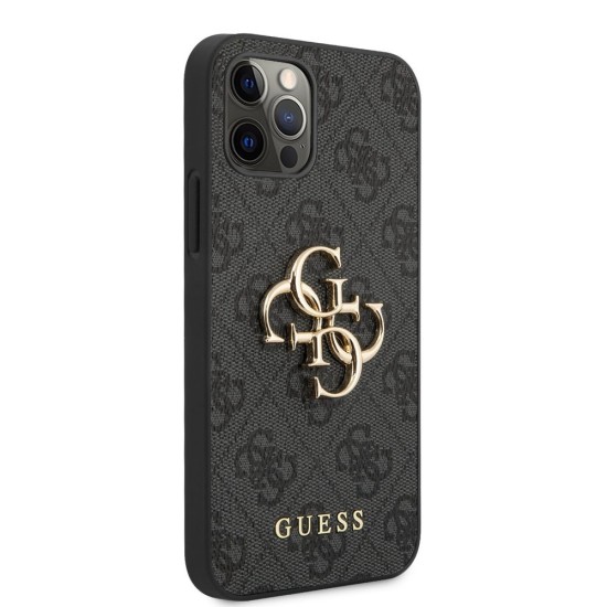 Husă Premium Guess PU 4G Metal Logo pentru iPhone 12 Pro Max, Gri Husă Premium Guess PU 4G Metal Logo pentru iPhone 12 Pro Max, Gri (Bakr, GUHCP12L4GMGGR) by www.silkase.ro
