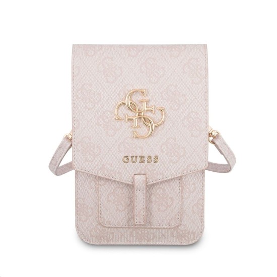 Geantă de Umăr pentru Telefon Guess PU 4G Metal Logo, Roz (Genți și Borsete Telefon, GUWBG4GFPI) by www.silkase.ro